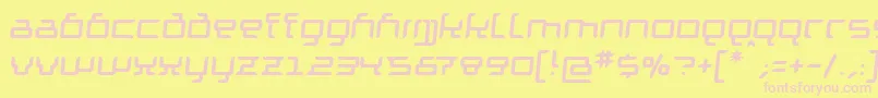 GranolaeRegularItalic Font – Pink Fonts on Yellow Background