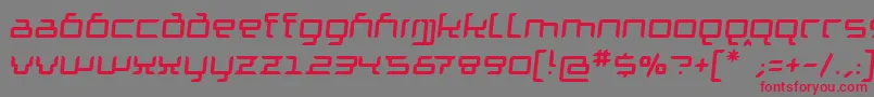 GranolaeRegularItalic Font – Red Fonts on Gray Background