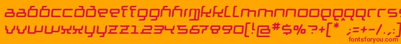 フォントGranolaeRegularItalic – オレンジの背景に赤い文字