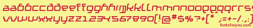 Шрифт GranolaeRegularItalic – красные шрифты на жёлтом фоне