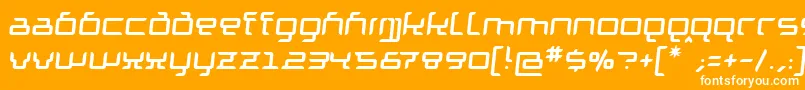 フォントGranolaeRegularItalic – オレンジの背景に白い文字