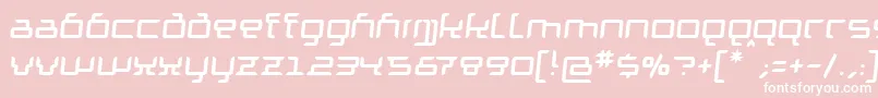 フォントGranolaeRegularItalic – ピンクの背景に白い文字