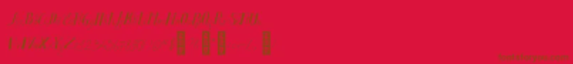 SalvatstudyRegular Font – Brown Fonts on Red Background