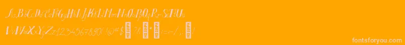 SalvatstudyRegular-Schriftart – Rosa Schriften auf orangefarbenem Hintergrund