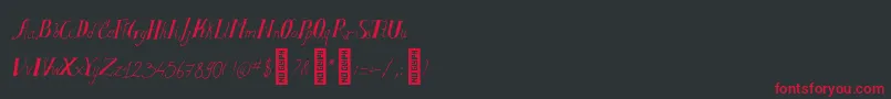 SalvatstudyRegular Font – Red Fonts on Black Background