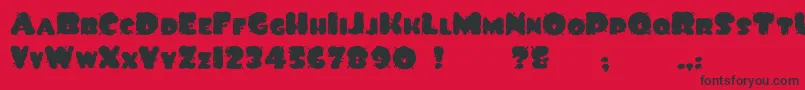 SpiltInk Font – Black Fonts on Red Background