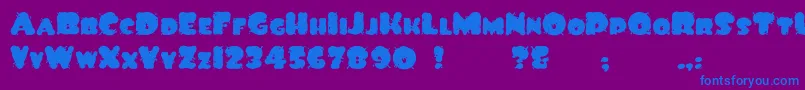 SpiltInk Font – Blue Fonts on Purple Background