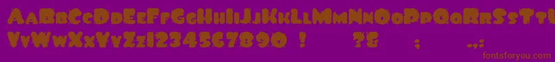 SpiltInk Font – Brown Fonts on Purple Background