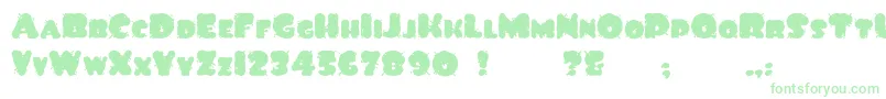 SpiltInk Font – Green Fonts on White Background