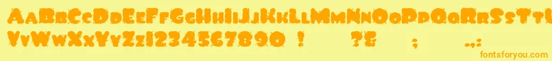 SpiltInk Font – Orange Fonts on Yellow Background