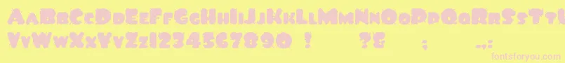 SpiltInk Font – Pink Fonts on Yellow Background