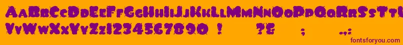 SpiltInk Font – Purple Fonts on Orange Background