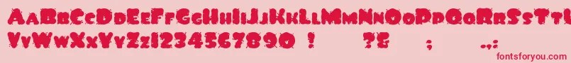 SpiltInk Font – Red Fonts on Pink Background