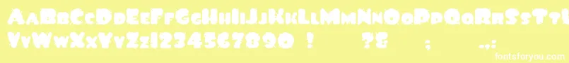 SpiltInk Font – White Fonts on Yellow Background