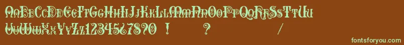 Erotokritos Font – Green Fonts on Brown Background