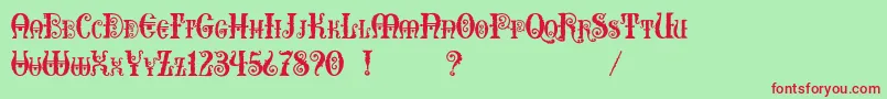 Erotokritos Font – Red Fonts on Green Background