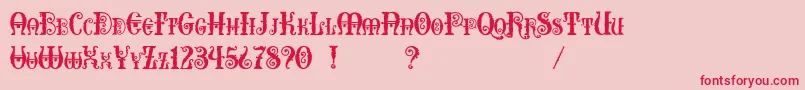 Erotokritos Font – Red Fonts on Pink Background