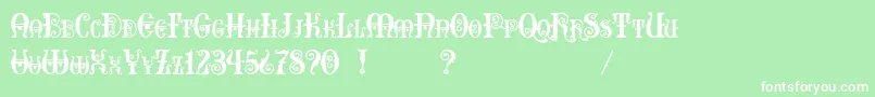 Erotokritos Font – White Fonts on Green Background