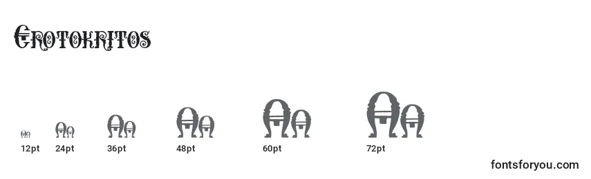 Размеры шрифта Erotokritos