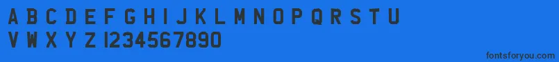 Uknumberplate Font – Black Fonts on Blue Background