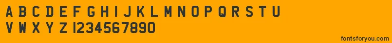 Uknumberplate Font – Black Fonts on Orange Background