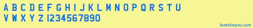 Uknumberplate Font – Blue Fonts on Yellow Background