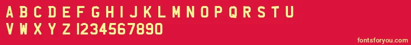Uknumberplate Font – Yellow Fonts on Red Background