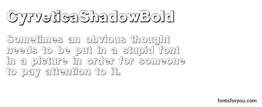 CyrveticaShadowBold Font
