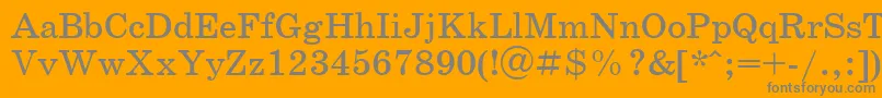 SchoolbookcRegular Font – Gray Fonts on Orange Background