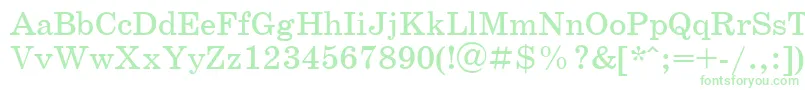 SchoolbookcRegular Font – Green Fonts on White Background