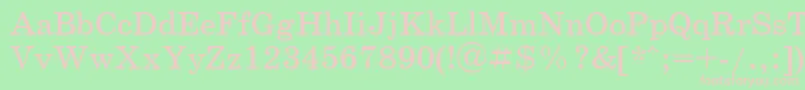 SchoolbookcRegular Font – Pink Fonts on Green Background