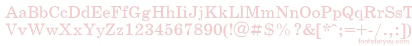 SchoolbookcRegular Font – Pink Fonts on White Background