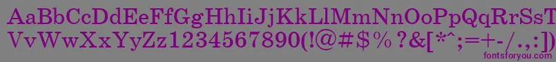 Шрифт SchoolbookcRegular – фиолетовые шрифты на сером фоне