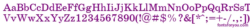 SchoolbookcRegular Font – Purple Fonts on White Background