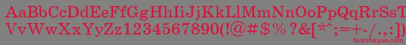 SchoolbookcRegular Font – Red Fonts on Gray Background