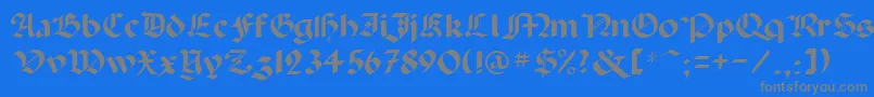 フォントGotB – 青い背景に灰色の文字