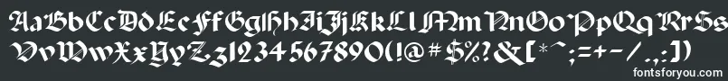 フォントGotB – 黒い背景に白い文字