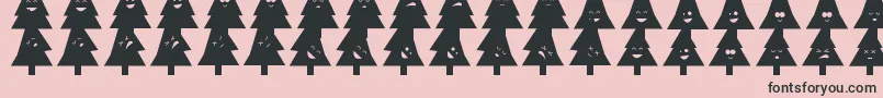 OhChristmasDing Font – Black Fonts on Pink Background