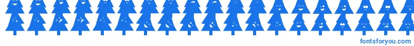 OhChristmasDing Font – Blue Fonts on White Background