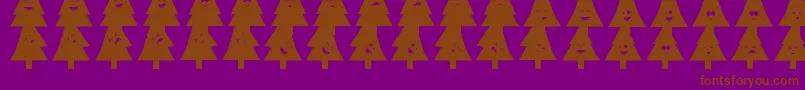 Fonte OhChristmasDing – fontes marrons em um fundo roxo