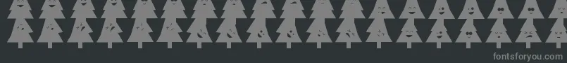 フォントOhChristmasDing – 黒い背景に灰色の文字