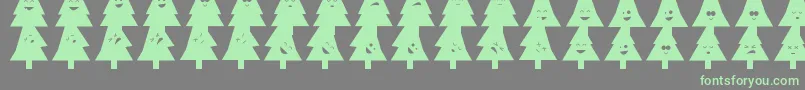 OhChristmasDing Font – Green Fonts on Gray Background