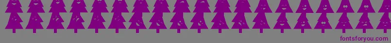 OhChristmasDing Font – Purple Fonts on Gray Background