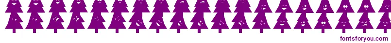 OhChristmasDing Font – Purple Fonts on White Background