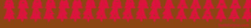 OhChristmasDing Font – Red Fonts on Brown Background