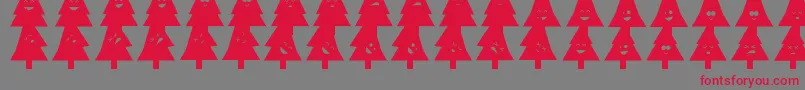 Police OhChristmasDing – polices rouges sur fond gris