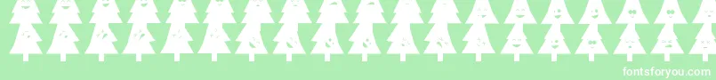 OhChristmasDing Font – White Fonts on Green Background