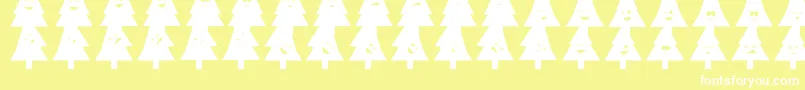 OhChristmasDing Font – White Fonts on Yellow Background