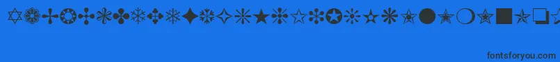 Czcionka ItcZapfDingbats – czarne czcionki na niebieskim tle
