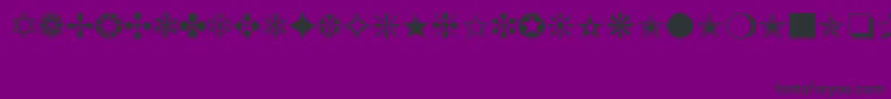 ItcZapfDingbats-Schriftart – Schwarze Schriften auf violettem Hintergrund